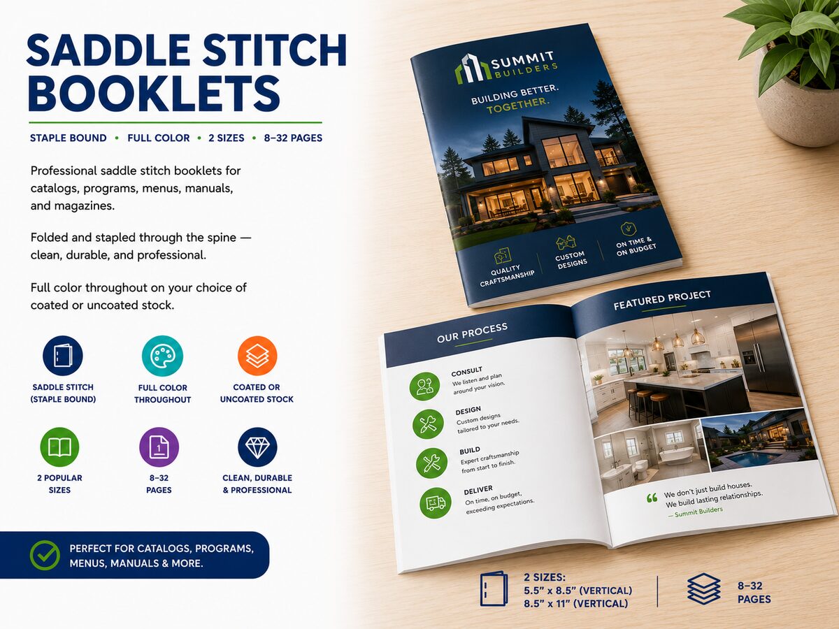 Saddle stitch booklet printing Atlanta — Preprint