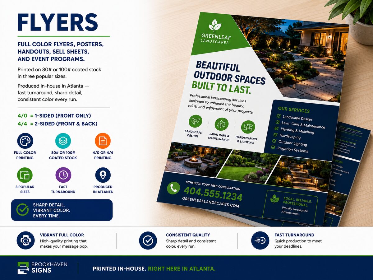 Flyer printing Atlanta 8.5x11 full color — Preprint