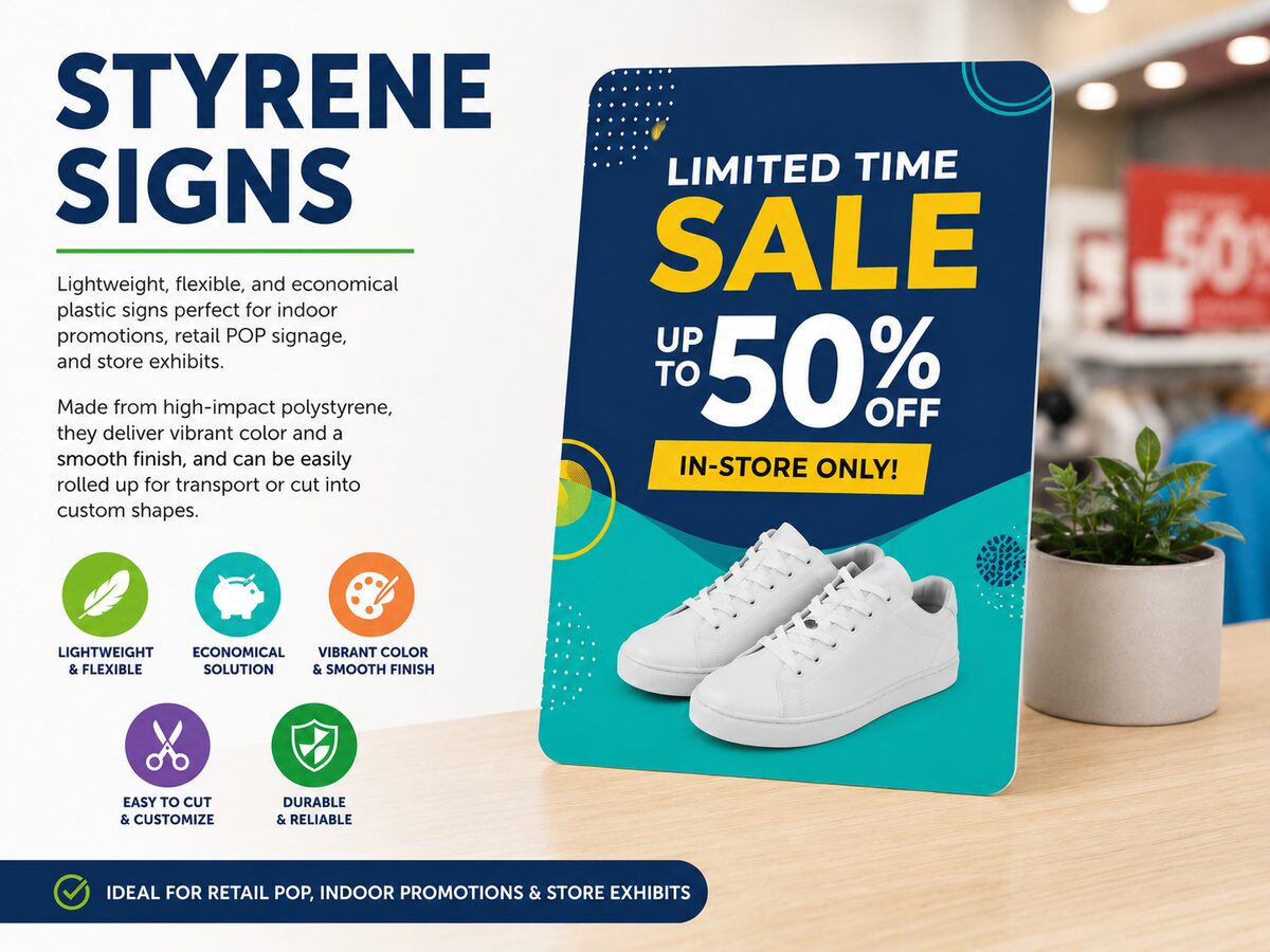 Styrene sign printing Atlanta full color — Preprint