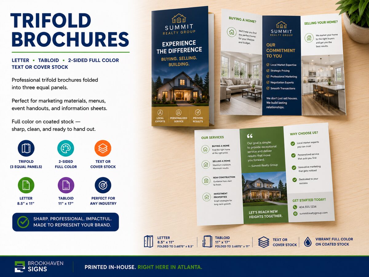 Trifold brochure printing Atlanta — Preprint